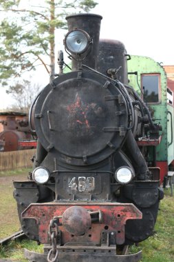 Old steam train clipart