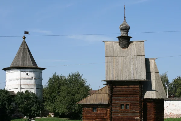 Drewniany kościół w Rosji yuriev Polski — Zdjęcie stockowe
