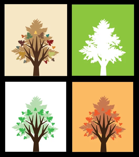 组的抽象树木 — 图库矢量图片