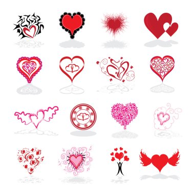 Set of hearts clipart