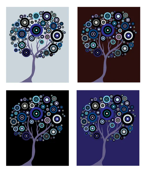 Set of trees — Stock Vector