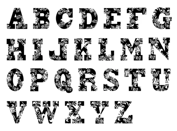 Dekoratif alfabesi — Stok Vektör