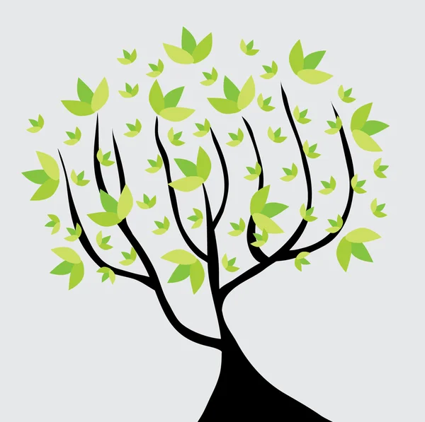 Абстрактное зелёное дерево — стоковый вектор