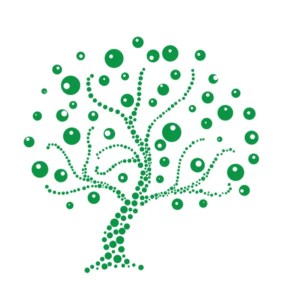 Arbre vert abstrait — Image vectorielle
