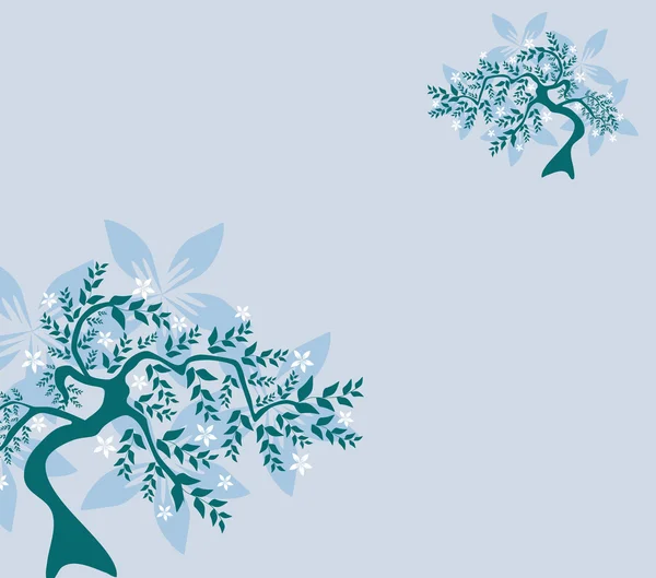 Floral tree invitation — Stock Vector