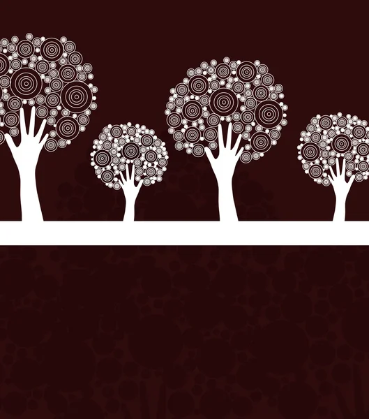 Invitation arbre à main — Image vectorielle