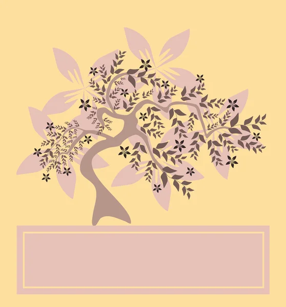Convite de árvore floral —  Vetores de Stock