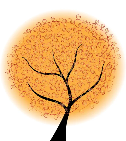 Abstrakter Herbstbaum — Stockvektor