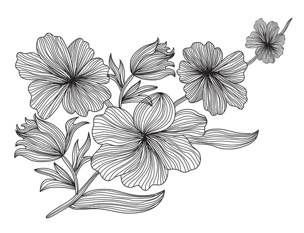 Elément floral décoratif — Image vectorielle