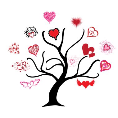 Love tree clipart