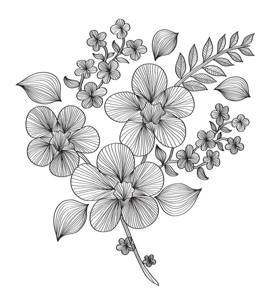 Elemento floral decorativo — Archivo Imágenes Vectoriales