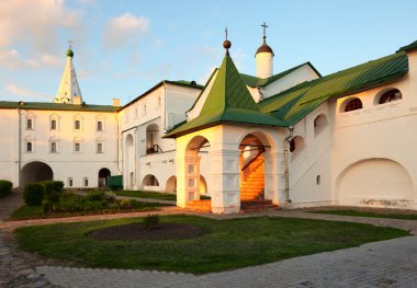 Sunny enter in bishop's Chambers of Suzdal Kremlin. clipart