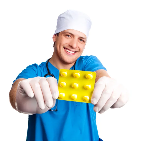Doctor with medications — Stock Photo, Image