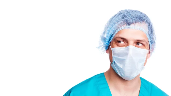 Chirurg patrząc w prawo — Zdjęcie stockowe