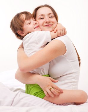 Mother and daughter clipart