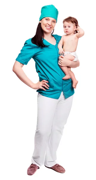 Cirujano con un bebé — Foto de Stock