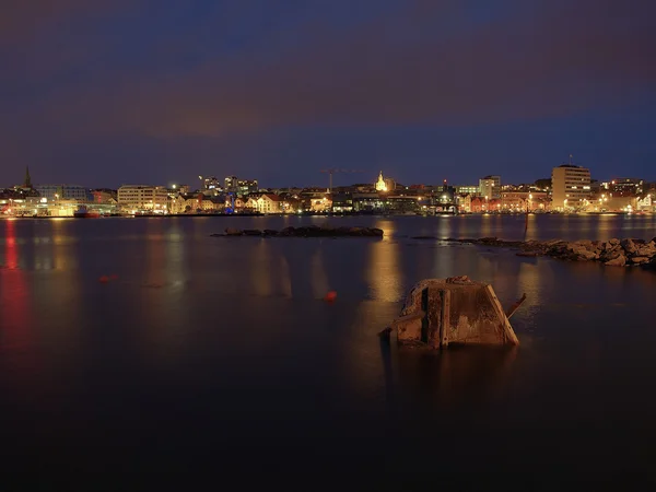 Stavanger v noci — Stock fotografie
