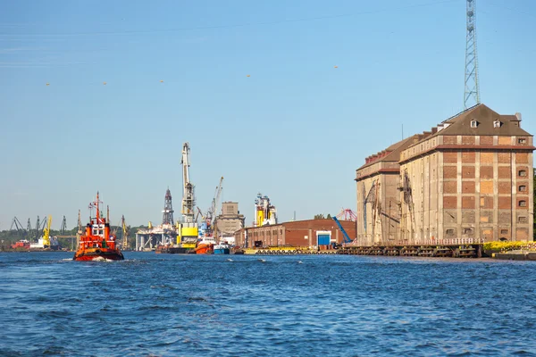 Порт в Гданську — стокове фото