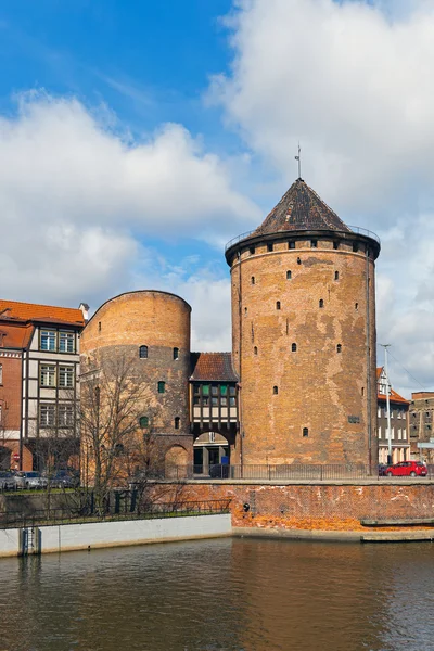 Stagiewna brama w Gdańsk, Polska. — Zdjęcie stockowe