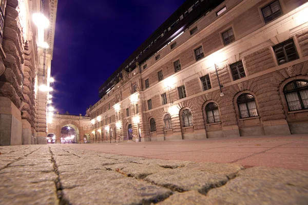 Città vecchia, Stoccolma, Svezia di notte — Foto Stock