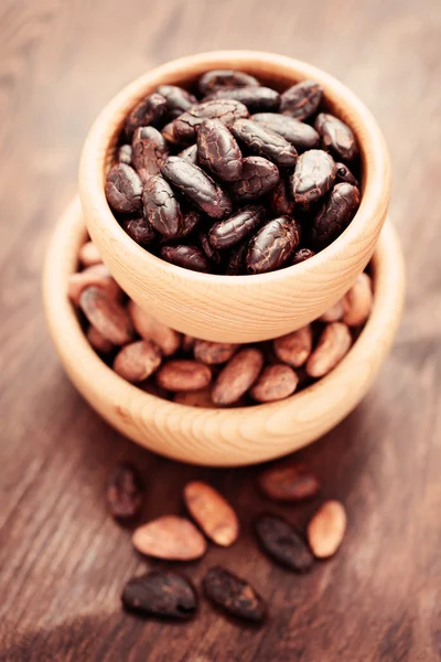Какао-бобы — стоковое фото