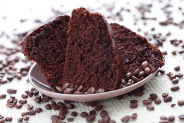 Chocolate and coffee cake clipart