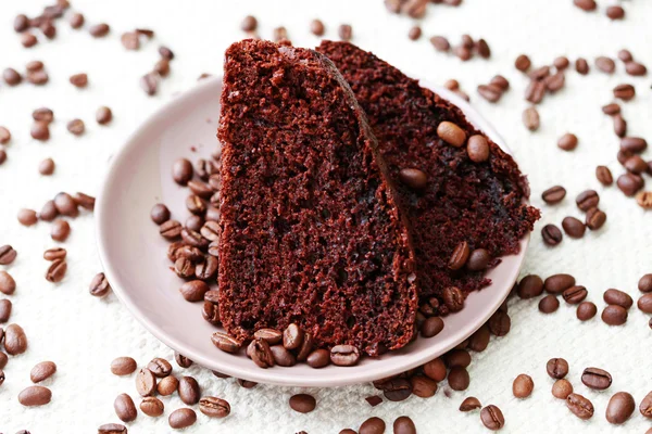 Κέικ σοκολάτας και καφέ — Φωτογραφία Αρχείου