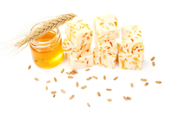 밀와 꿀 비누 — 스톡 사진