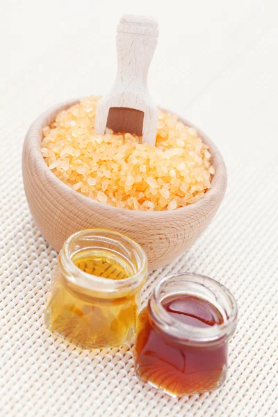 Bagno di miele sale — Foto Stock
