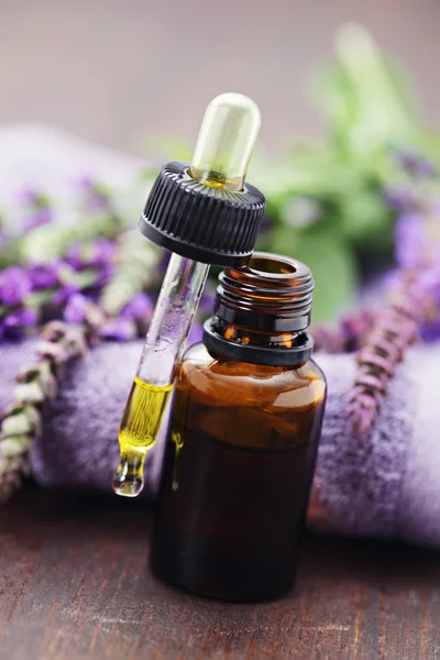 Sage essential oil — Stock Photo, Image