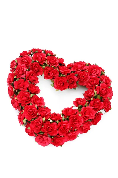Cuore di rose rosse — Foto Stock