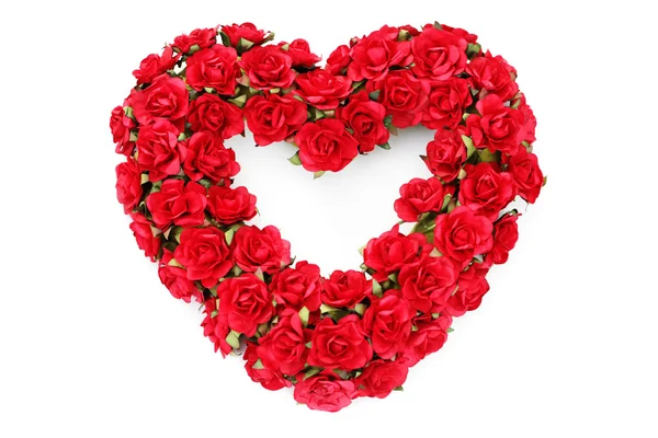 Coração de rosas vermelhas — Fotografia de Stock