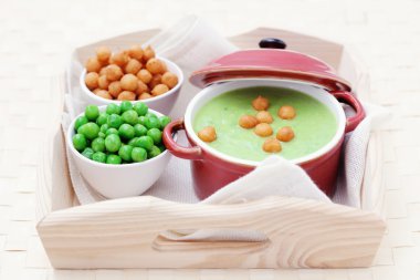 Green pea soup clipart