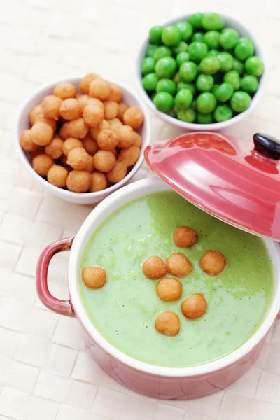 Zuppa di piselli verdi — Foto Stock