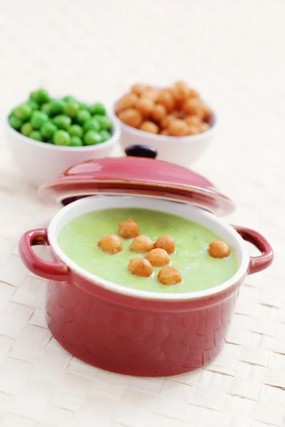 Zuppa di piselli verdi — Foto Stock