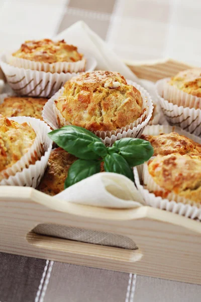 Muffins con jamón y queso — Foto de Stock