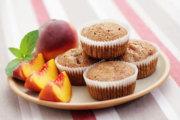 Peache's muffin — Stock Photo, Image