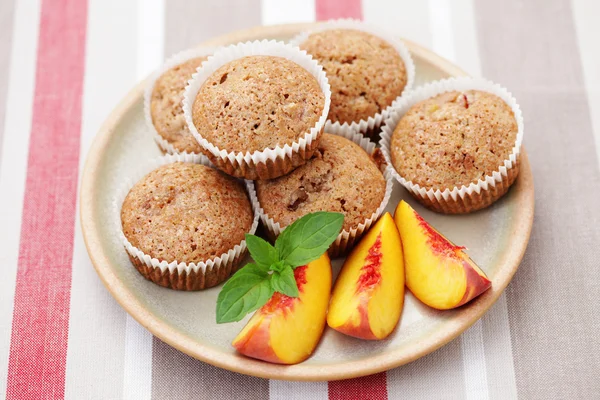 Peache's muffin — Stock Photo, Image