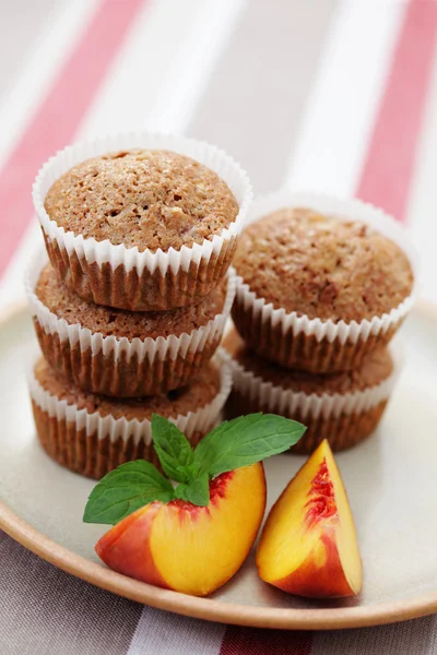 Muffin je broskvový — Stock fotografie