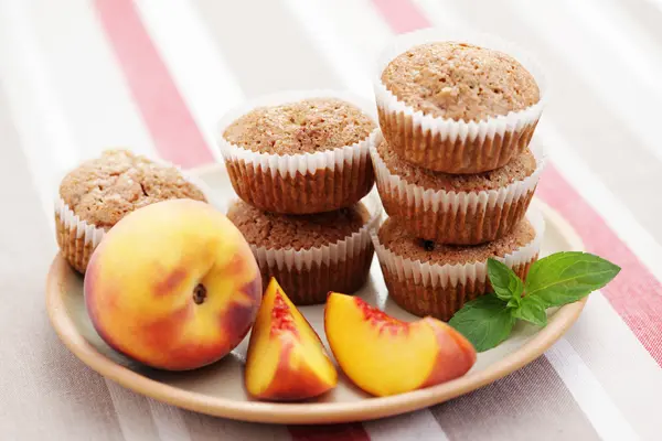 Peache's muffin — Stockfoto