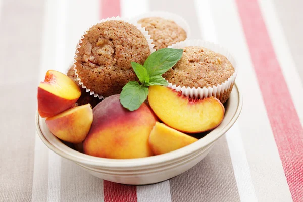 Peache's muffin — Stockfoto