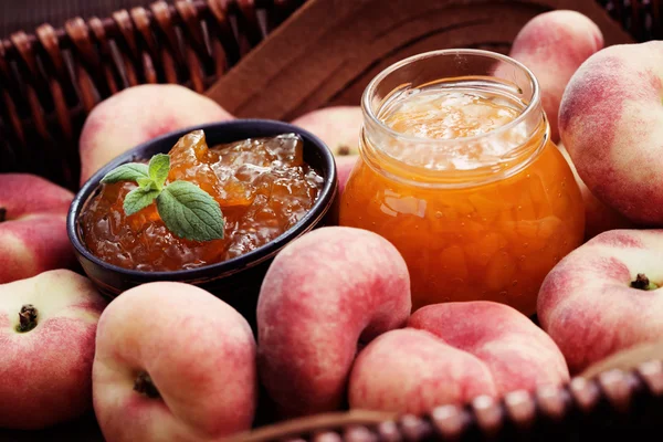 Peaches jam — Stock Photo, Image