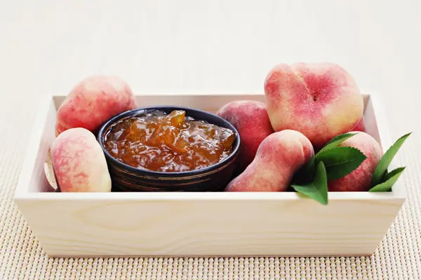 Peaches jam — Stock Photo, Image