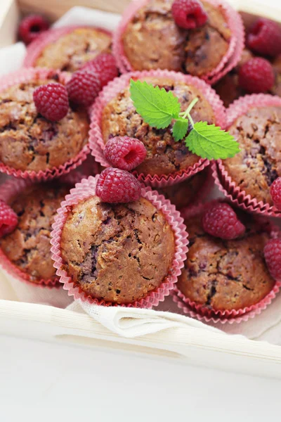 Muffin con lamponi — Foto Stock