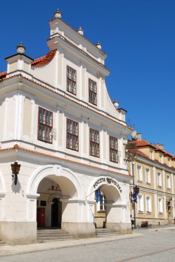 sandomierz downtown at yaz manzarası. Polonya.