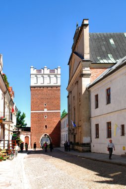 The view of Sandomierz downtown at daylight. Poland. clipart
