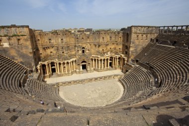 Great ancient amphitheater, Bosra, Syria clipart