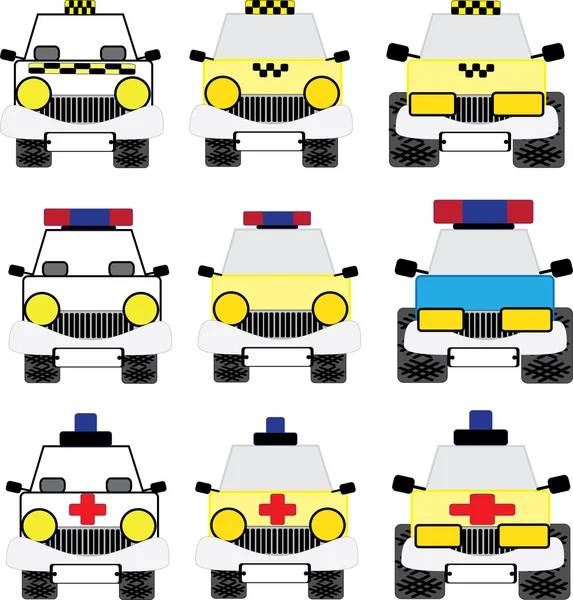 stock vector Many cars