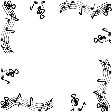 Music melody, Photo Frame clipart