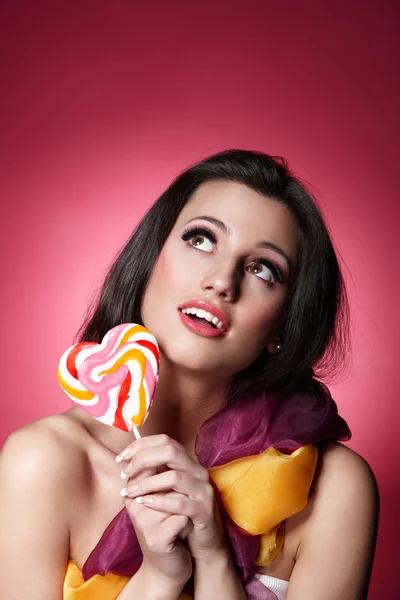 Dziewczyna z lollypop — Zdjęcie stockowe